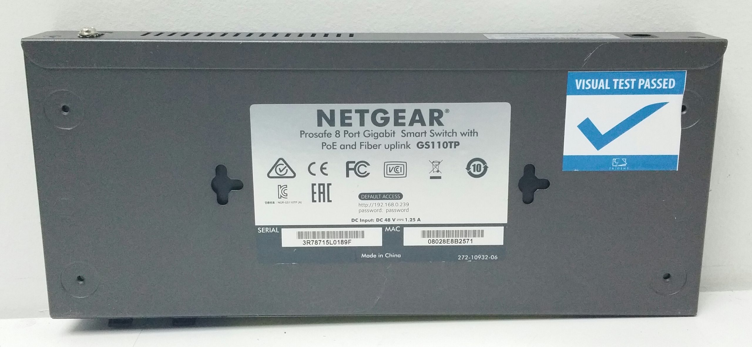 Switch Netgear GS110TP - 8 ports PoE+ plus 2 SFP, Smart Managed