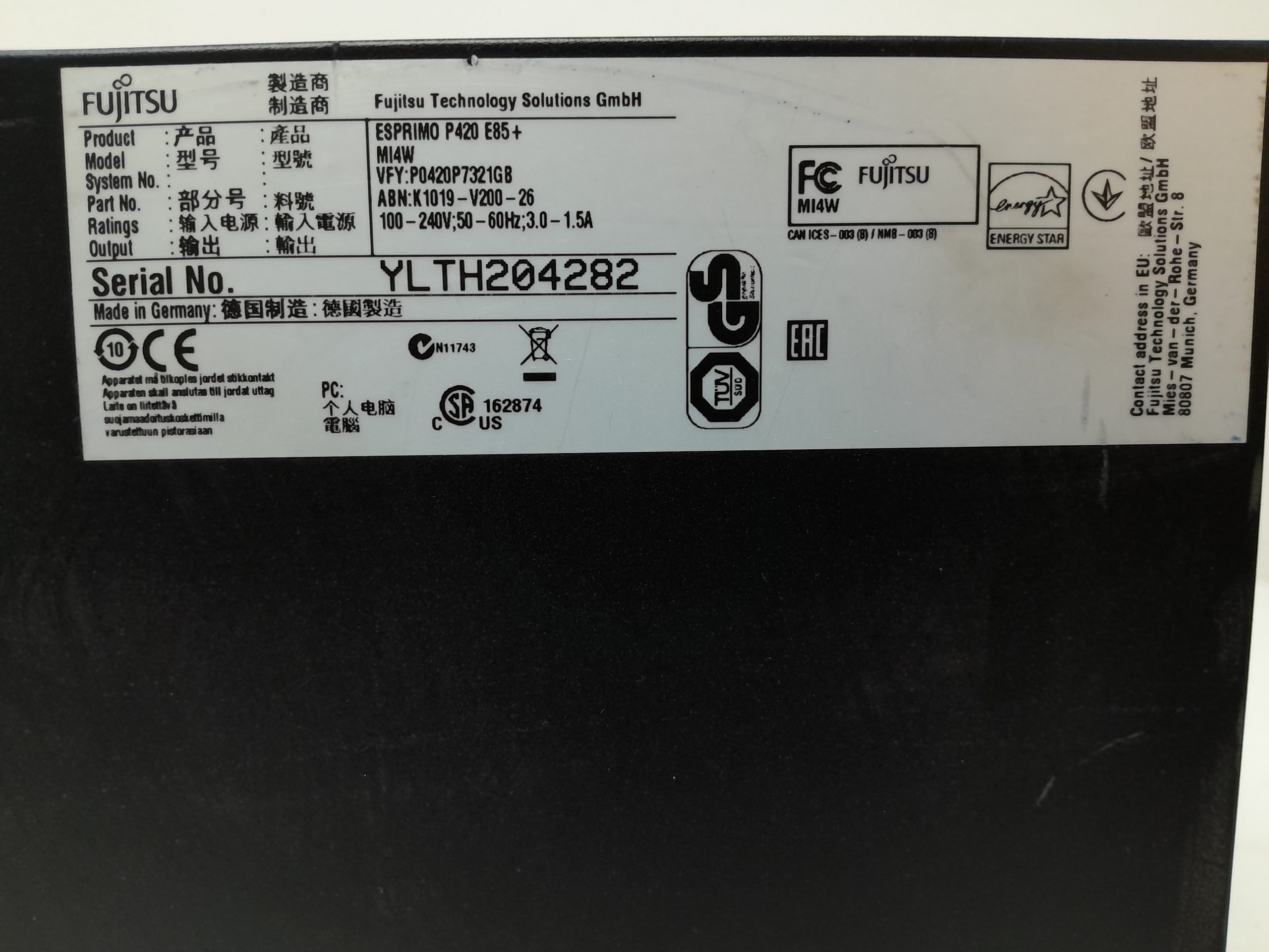 Fujitsu ESPRIMO P420 E85+ MI4W - Tower - i3-4130 3.4GHz - 4GB