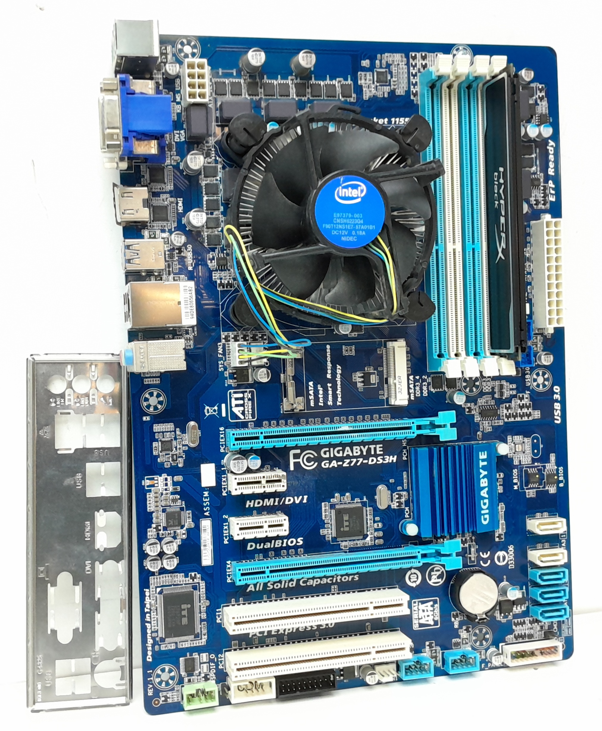 Gigabyte Motherboard With I/O Shield GA-Z77-DS3H LGA1155