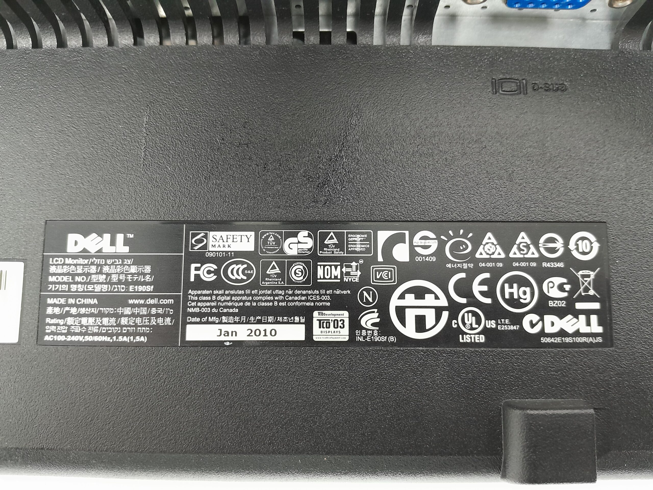 Ecrans - Dell e190sf Grade A - Informatique