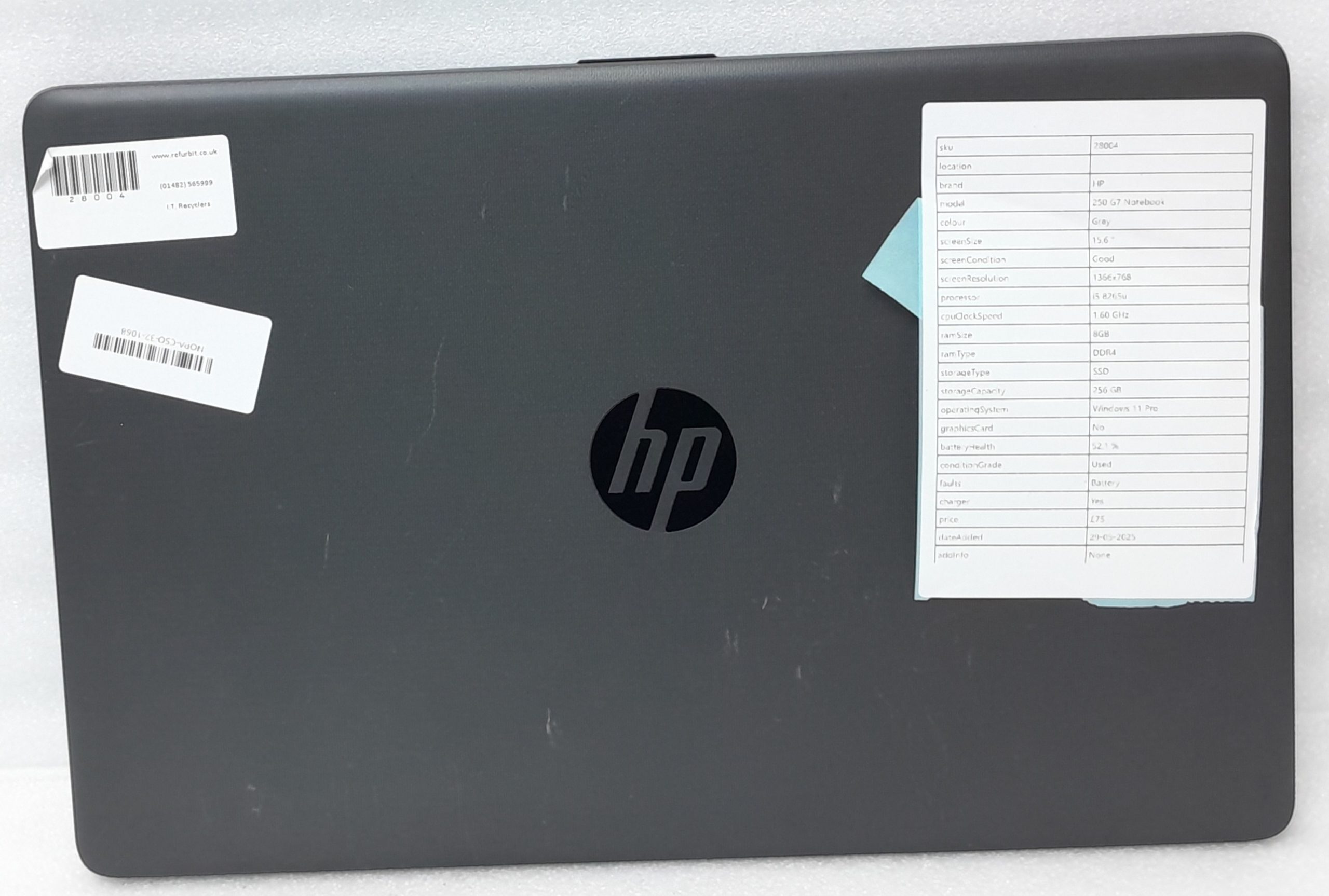 hp 250 G7 - Core i5 8265U 1.60GHz 4GB 512GB(SSD)□一部保証品